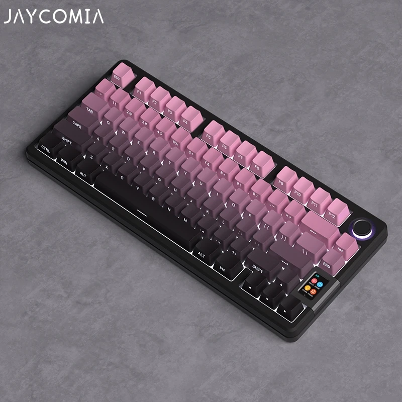 Imagem -02 - Side Print Gradiente Keycaps Iso Layout Grupo Backlit Através de Carta Material Pbt Perfil Cereja Grande Conjunto para Switch mx Layout