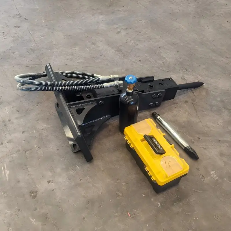High Quality Customized Fixed Hydraulic Rock Breaker Crushing Hammer Skid Steer Loader Attachment
