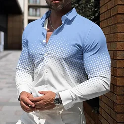 12-colour oversized fashion shirt men's casual daily wear lapel comfortable elegant long-sleeved shirt top 2024 new style