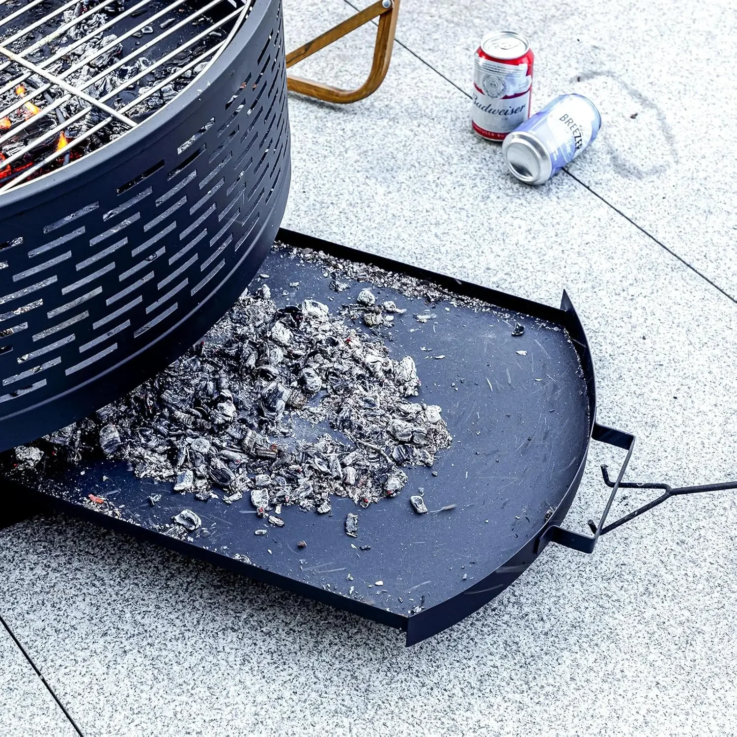 [Цена со скидкой, горячая распродажа! ]32-дюймовые дровяные комоды с грилем и крышкой, стол для костра на открытом воздухе с водонепроницаемой крышкой и ялиной