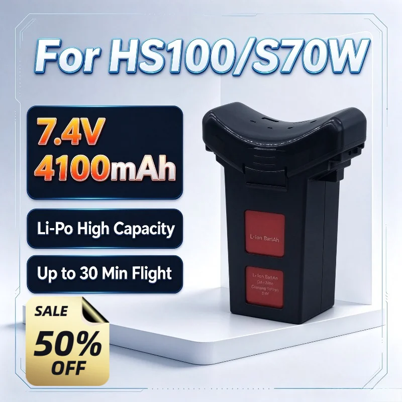 7.4V 4100mAh Battery Compatible with Holy Stone HS100 HS100G SJRC S70W T35 RC Quadcopter Spare Part