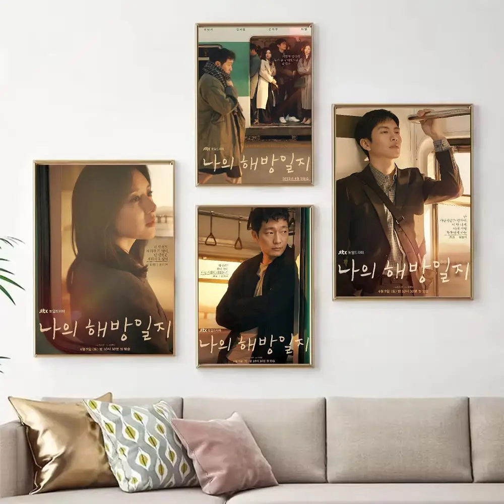 Refined TV Series My Liberation Notes Poster Chic Art Poster Self-Adhesive No Glue Residue for Bedroom Hallway