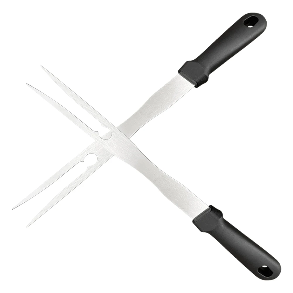 

2pcs Stainless Steel Bbq Camping Bbq Fork Cooking Forks Hotdog Marshmallow Roasting Kebab Dessert Forks Stick Long