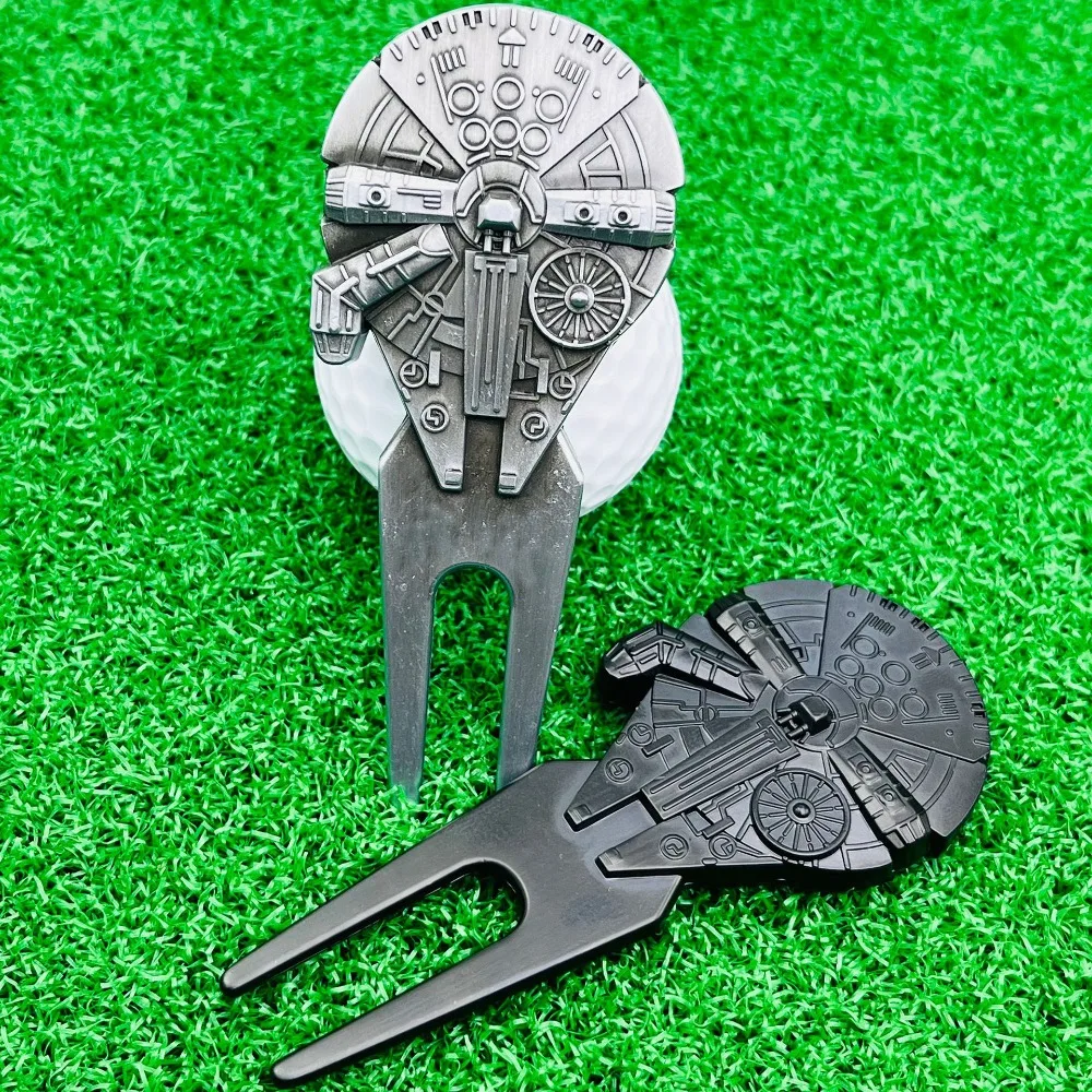 Neues Kreatives Raumschiff-Golf-Divot-Tool aus Zinklegierung in Grün mit Magnetischer Rückseite, Golf-Zubehör und -Ausrüstung – Detail 9