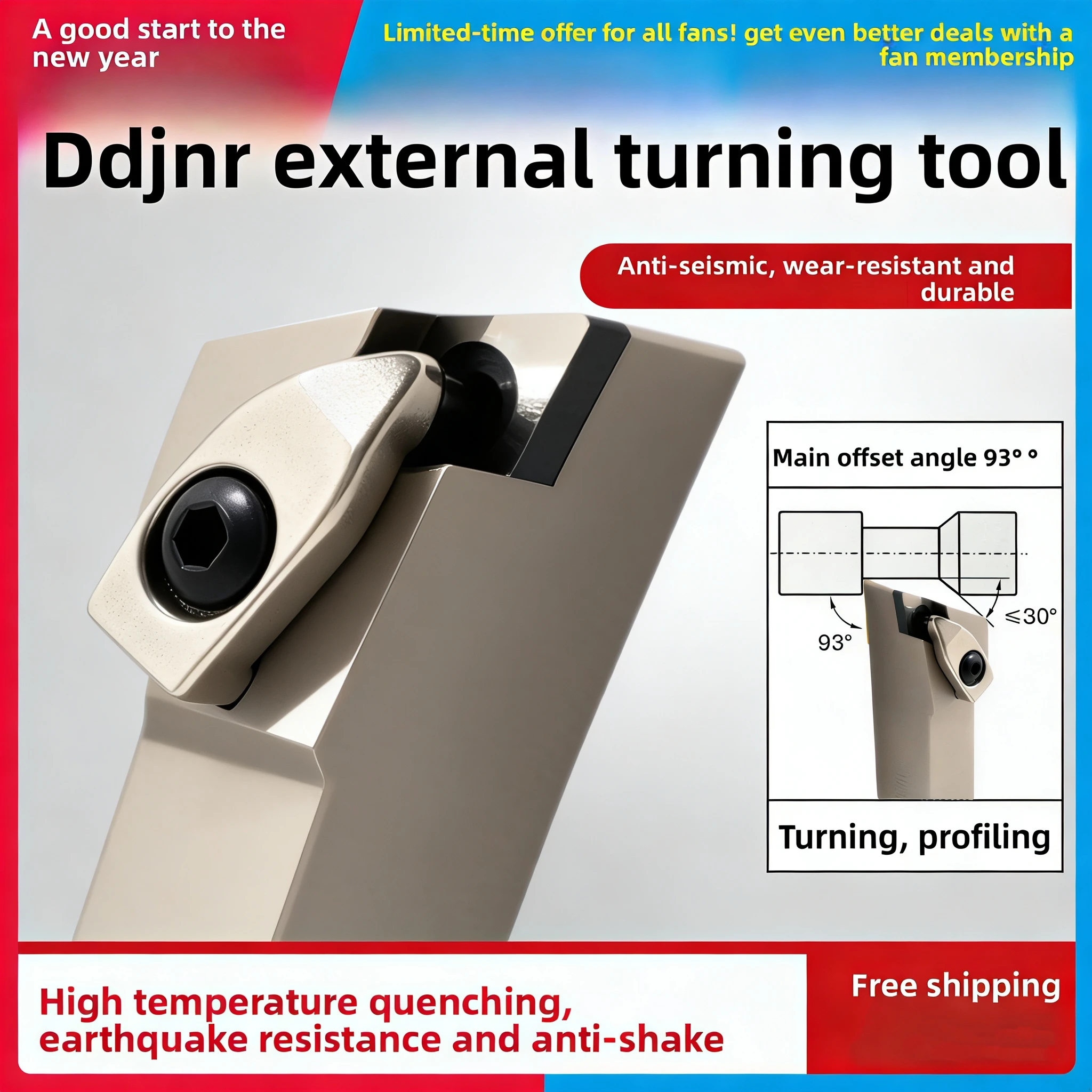 

DDJNR/L2020K1504 External Turning Holder CNC Lathe Tools for DN**1504 Inserts Processing Steel Stainless Steel Elitecut Original