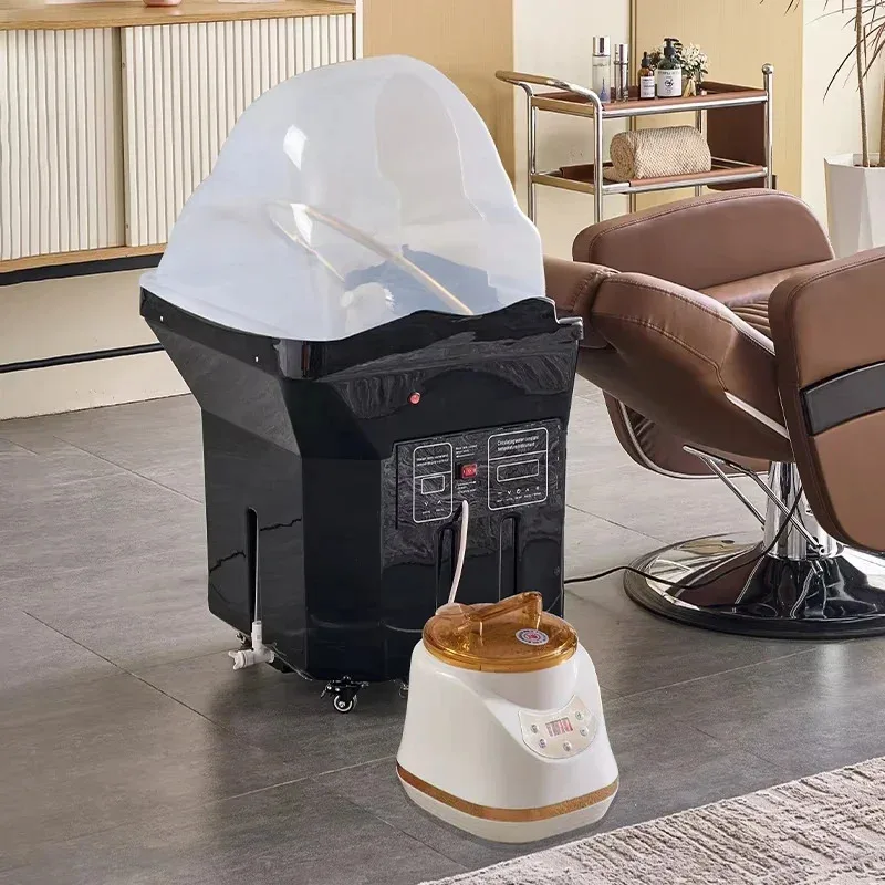 2026new Head Spa with Water Tank, Mobile Shampoo Chair, Black Basin, Portable Shampoo Basin