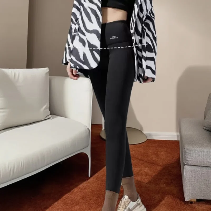 

Брюки для йоги с высокой талией Fce Lined Thi, женские леггинсы из кожи ковчег, эластичные брюки из латекса с подтяжкой живота