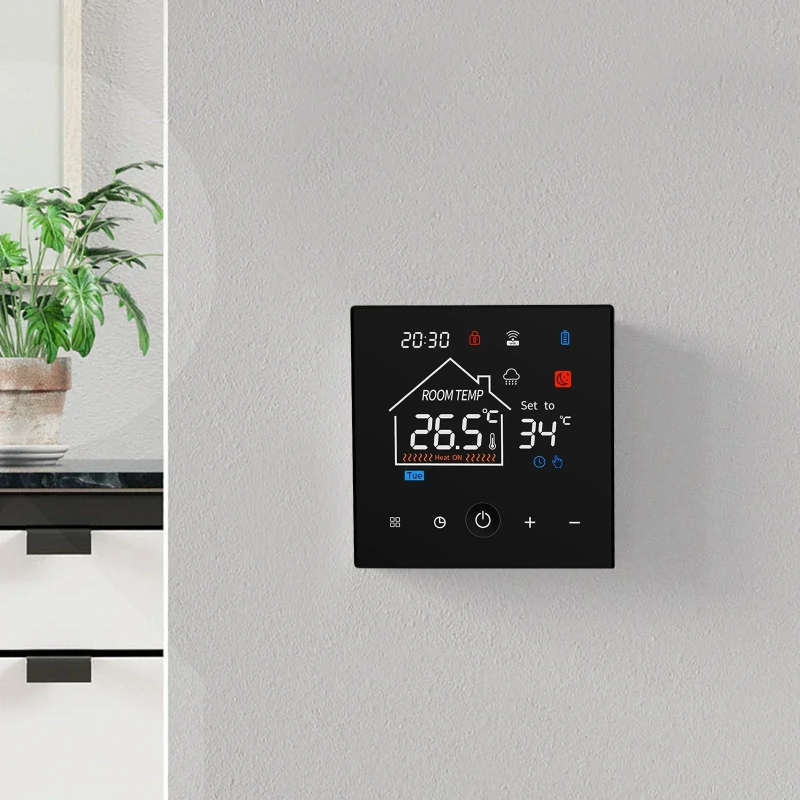 

86*86*24 мм WIFI термостат гибкое устройство настройки температуры за Цельсию по Фаренгейту переключатель гибкие настройки температуры