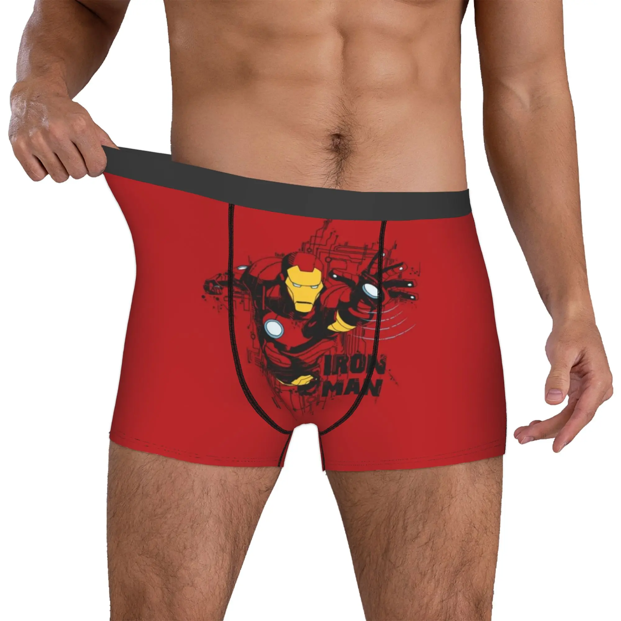 

Customized Iron Anime Man Boxer Shorts For Men 3D Print Underwear Panties Briefs Breathable Underpants