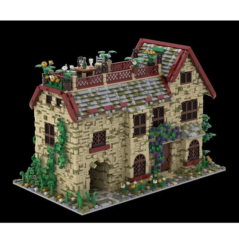 مدينة شارع عرض Moc اللبنات منزل مع نموذج العلية التكنولوجيا الطوب DIY تجميع لعبة البناء هدايا العيد #6