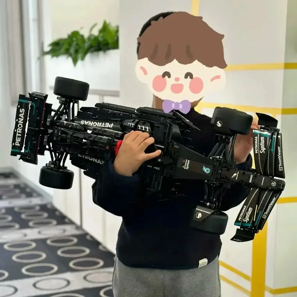 F1 W14 1:8 1642 قطعة اللبنات التقنية تجميع السيارات أداء اللبنات سوبر سباق السيارات نموذج لعب لصبي هدية