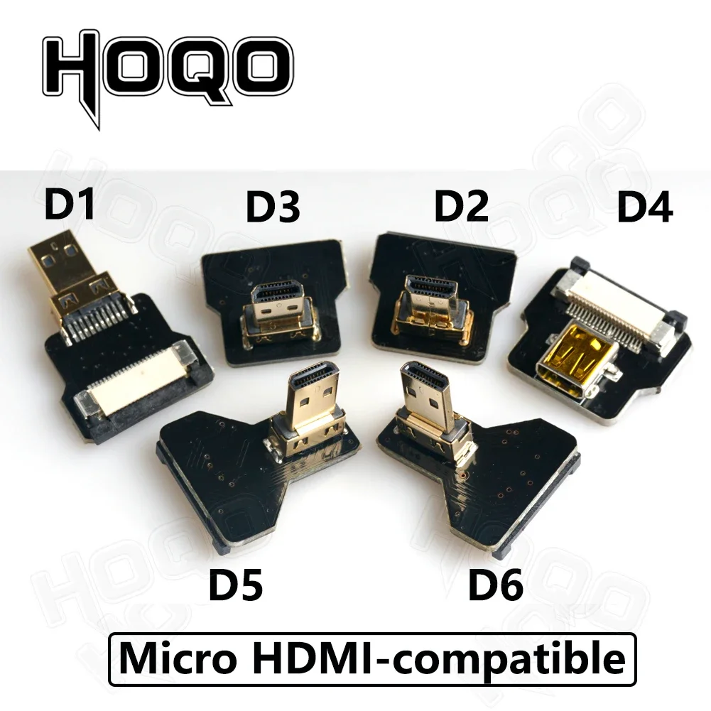 Elastyczny kabel HDMI, złącze Micro HD na Mini HD, męskie i żeńskie, kąt 90/270 stopni, kabel płaski FFC 20-pinowy, kompatybilny z HDMI. — zdjęcie produktu 6