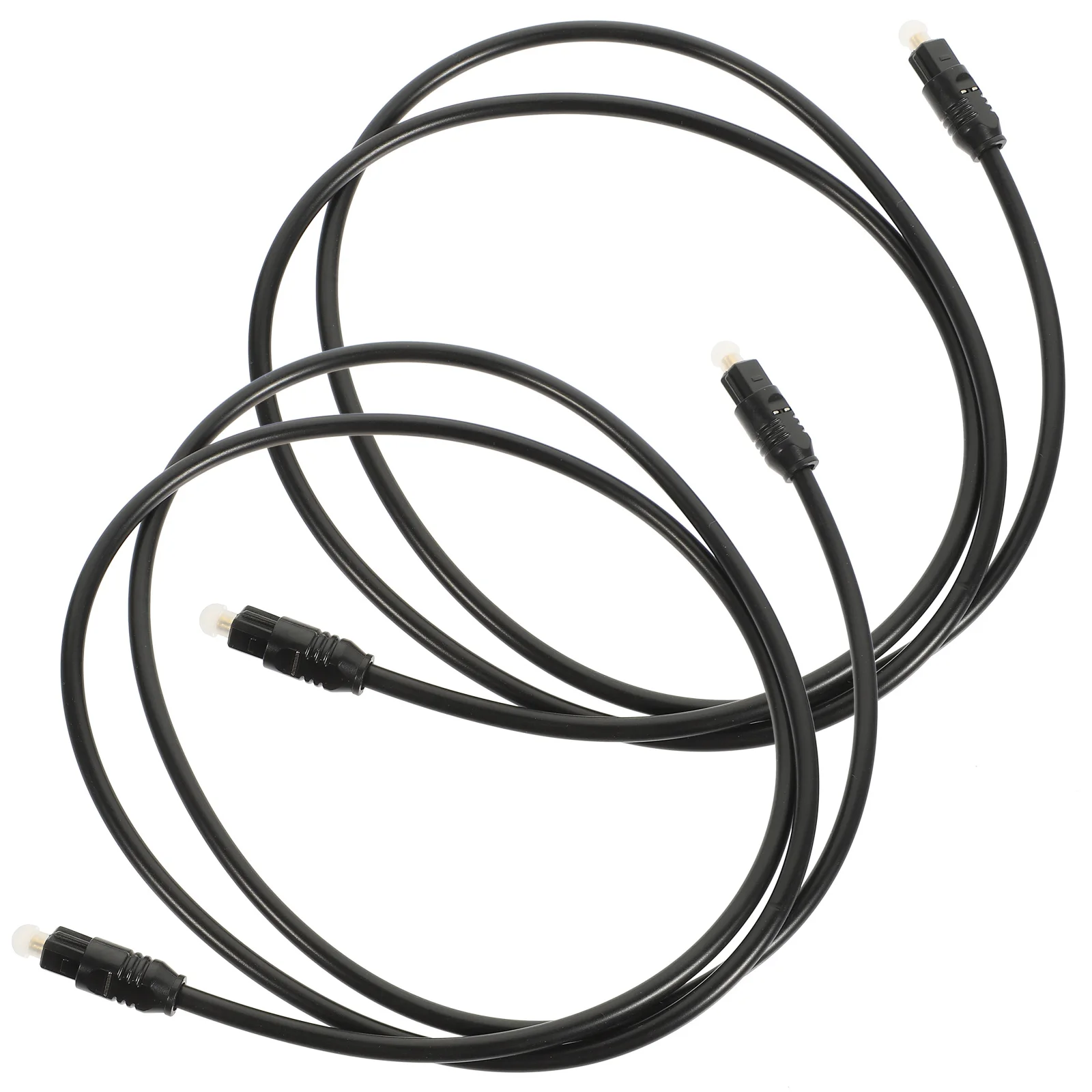 

2pcs Optical Audio Cable 4mm Fiber Digital Sound Cord Square Interface Gold Plated Compatible with DVD CD Game Console Sound