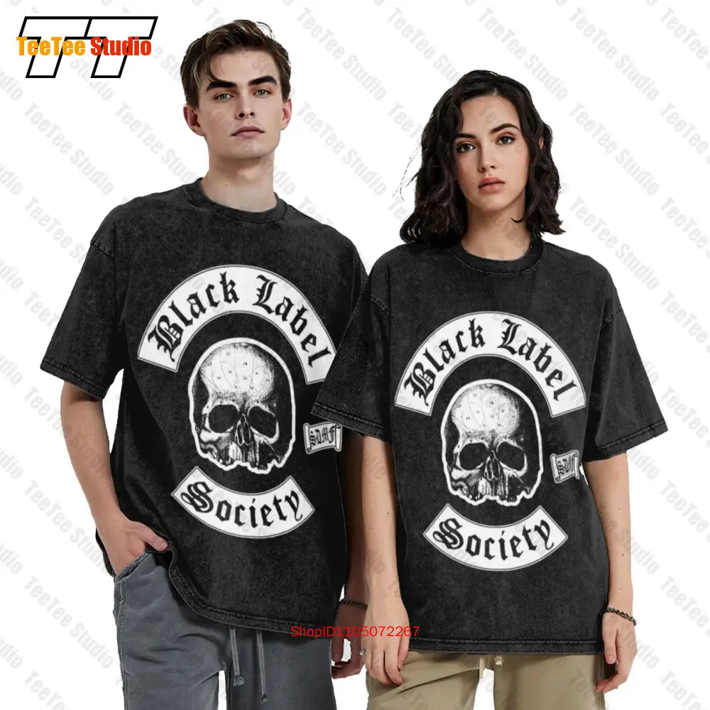 

Официальная винтажная футболка большого размера с логотипом Black Label Society и черепом 53L8