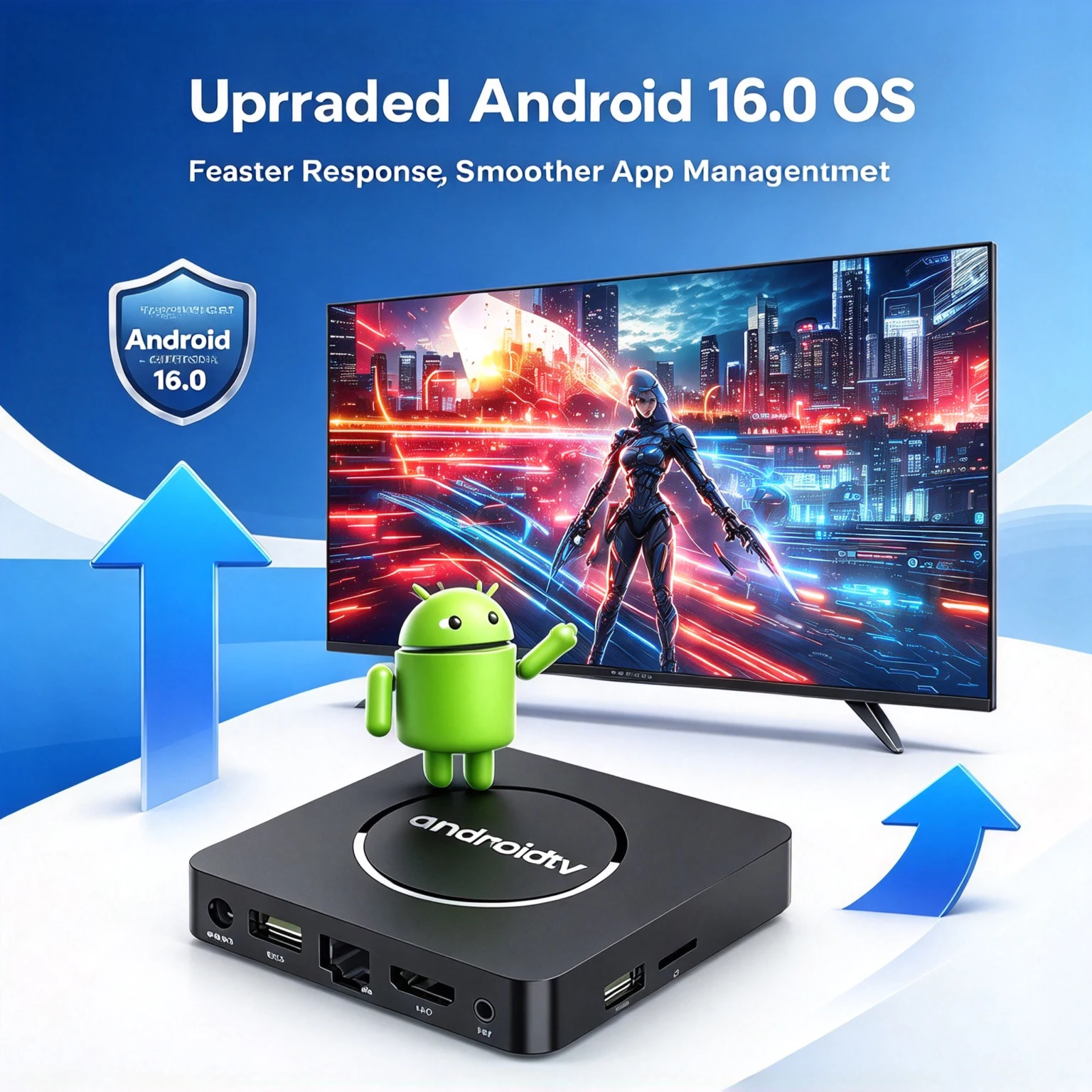 Android TV Box Q10 Dual Wifi 2.4G&5G Google Voice Android 16 Media Player AllwinnerH313 128GB 256GB 3D 8K Video 4K Set Top Box