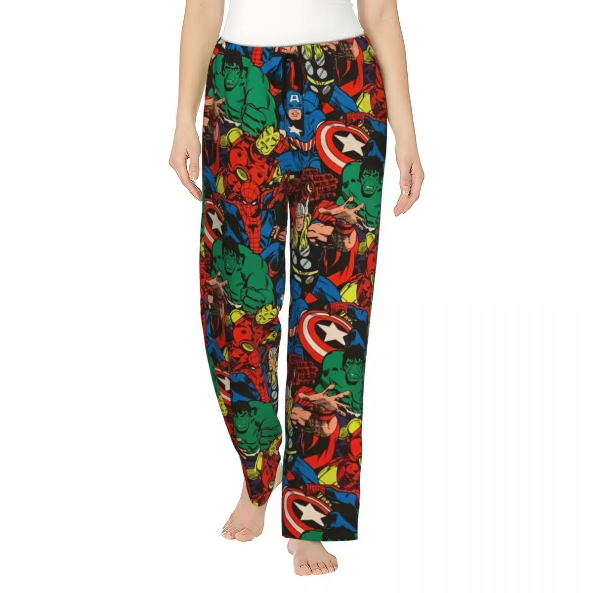 

Custom Spider Man Pajama Pants Women's Lounge Sleep Stretch Sleepwear Bottoms with Pockets