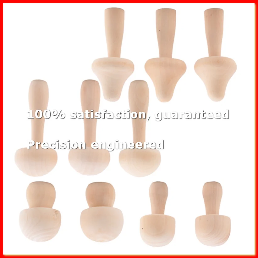 10 Pieces Big Sizes Unfinished Wooden Mushroom Unpainted Wooden Mushroom for Arts and Crafts Projects Decoration-A09G