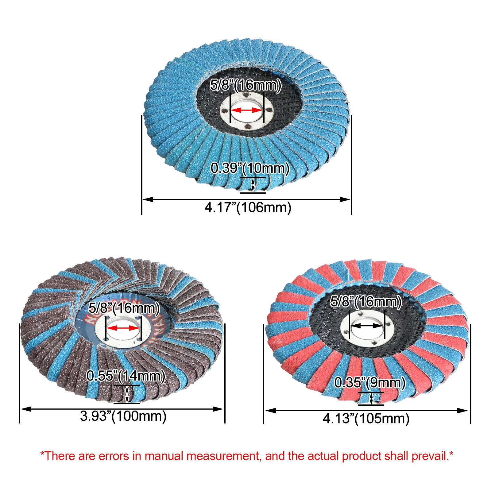 Zirconia Abrasive Flap Disc Double-side Grinding Wheel for Metal Slot Polishing Iron Gap Rust Removal