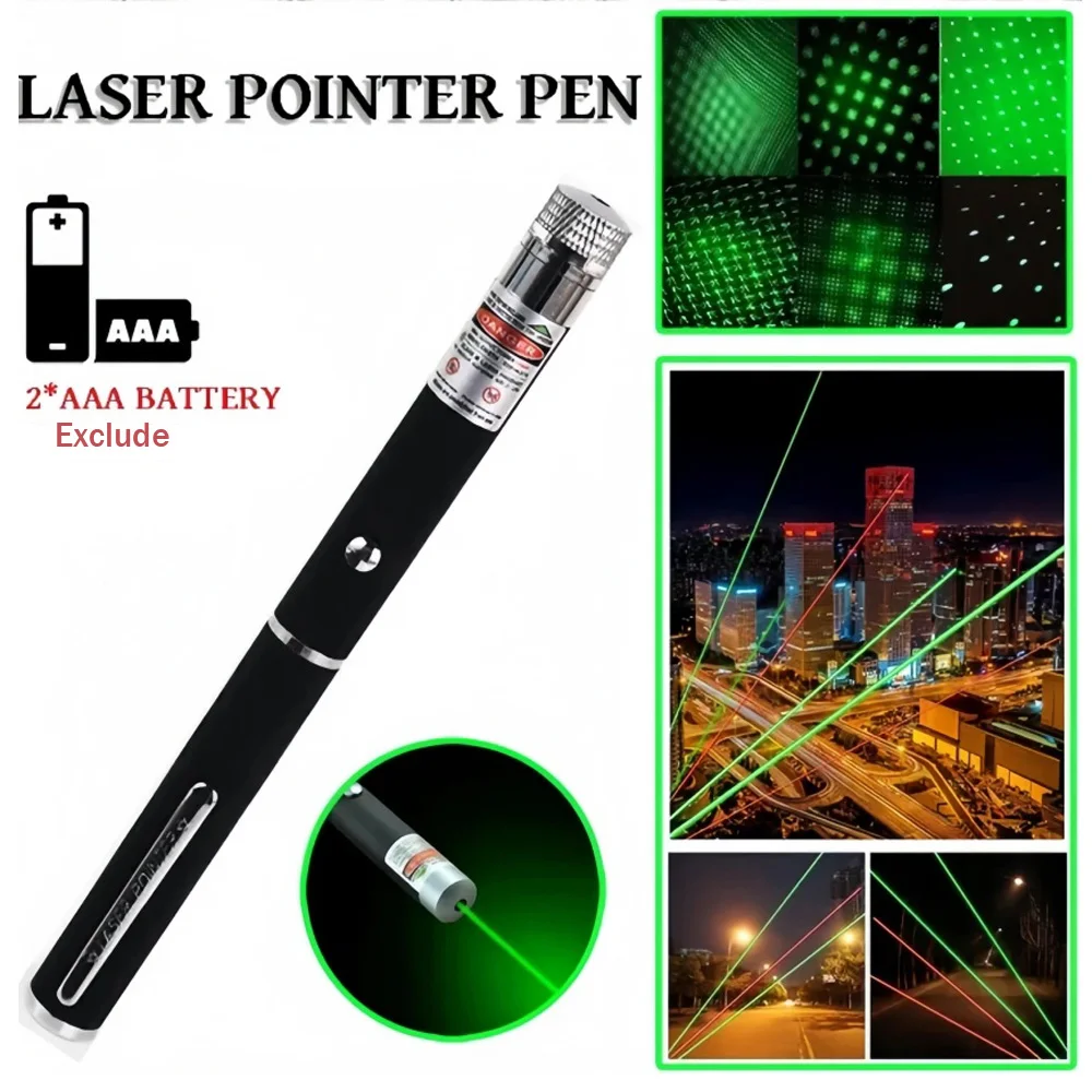 (Do not provide batteries) Green Red Laser Pointer Teaching Tool Pet Automatic Cat Toys Laser Focus Lazer Pen Combination