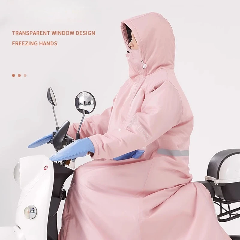 Winter Outdoor Electric Vehicle Warm Motorcycle Riding Suit Waterproof Windproof Snowproof Thick Warm Full Body Cover