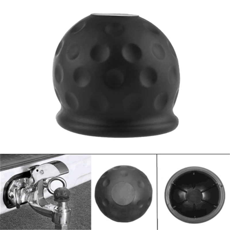 New Trailer Tow Ball Protector Cover Universal Rubber Tow  Caravan Black Bar Ball Cover Cap Durable Portabe Towing Hitch