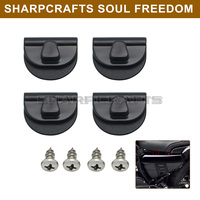 4 X Pcs Battery Side Cover Button Clips Mount Clamp L&R For Harley-Davidson Sportster XL883 XL1200 Forty-Eight Iron 2004-2022