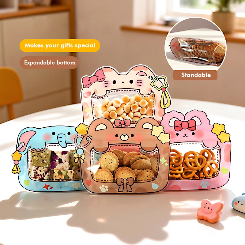 20/50 Stück Kunststoff-Druckverschlussbeutel mit großem Mund, Cartoon-Design für Snacks, Süßigkeiten, Kinder, Partygeschenke, kreatives Geschenk, Versiegelungsbeutel – Detail 11