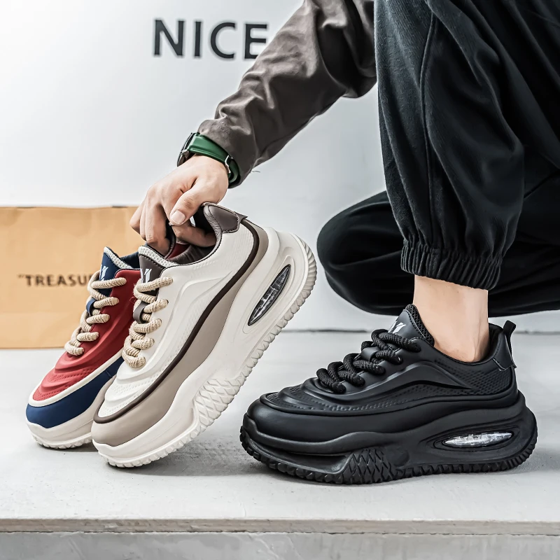 

Men's Casual Sports Shoes, Fashionable Thick Soled Skateboarding Shoes, Trendy and Comfortable Men's Shoes Suitable for Outdoor