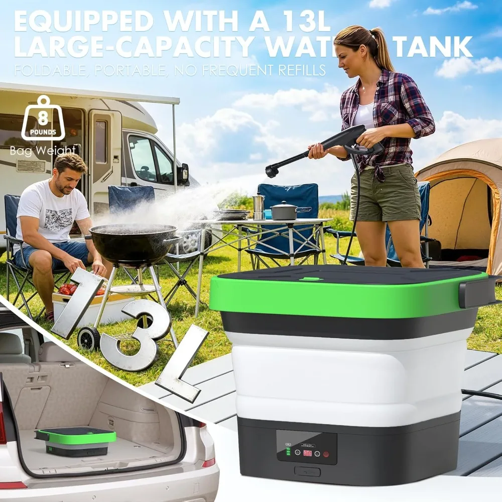 

Беспроводная портативная мойка высокого давления с баком 3,5 галлона, мощностью 550 фунтов на кв. дюйм, насадкой 6-в-1, шлангом 16,7 футов, перезаряжаемая, для автомобиля