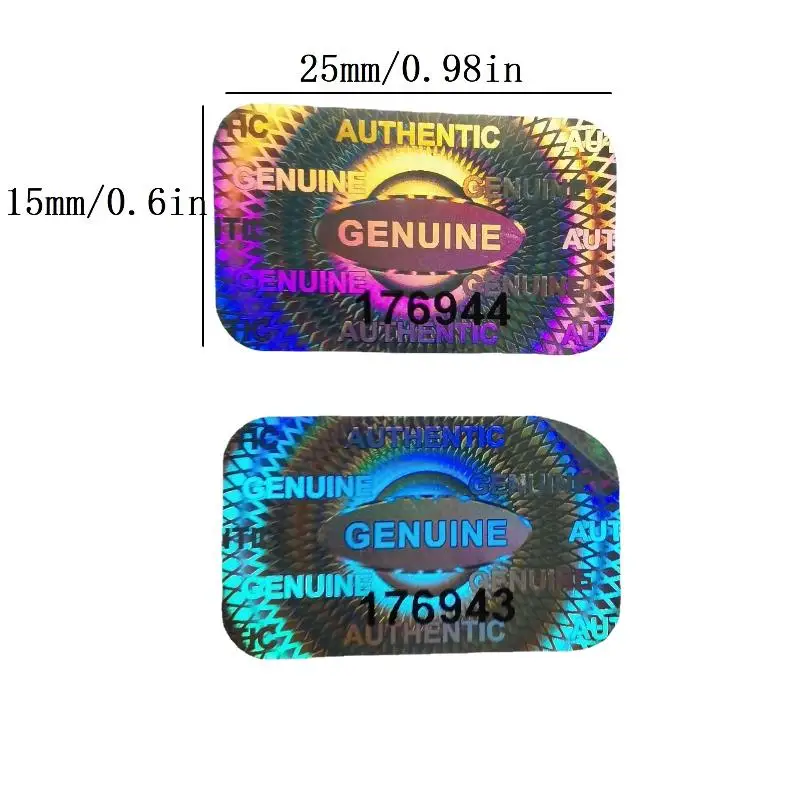 60/120/300 قطعة ختم الأمن ملصقات مقاومة للعبث الضمان المجسم تسمية الليزر باطلة مع تسمية لاصقة الرقم التسلسلي #6