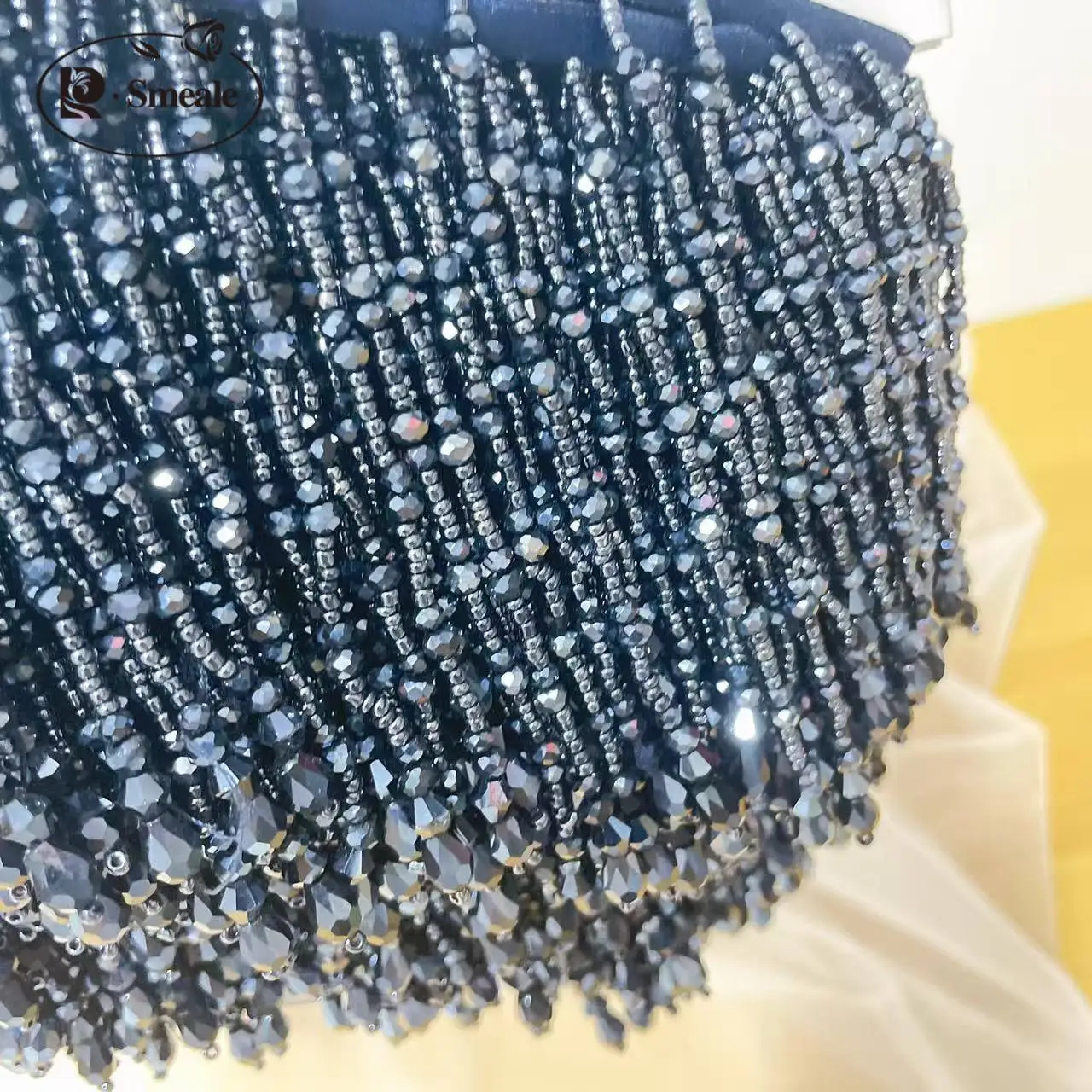 .5 colori, accessori per abiti con nappe a tubo, finiture in pizzo, abiti da sposa e da sera, decorazioni con perline, RS24463-2