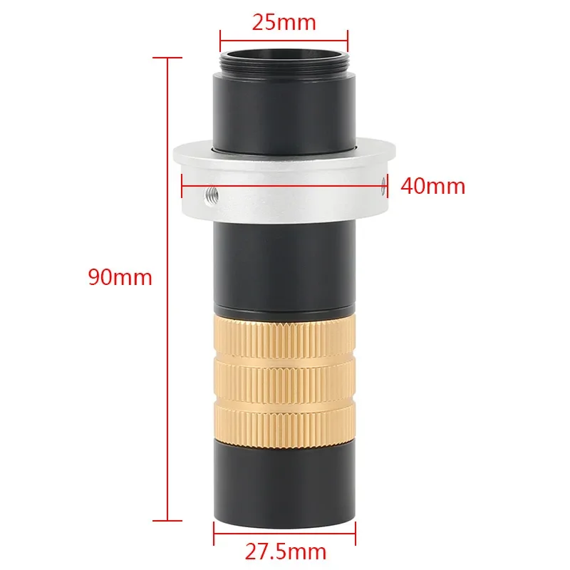 Adjustable 200X Continuous Zoom C-mount Lens C/CS Mount Magnify Glass Lens for CCD Digital Industrial Microscope Video Camera