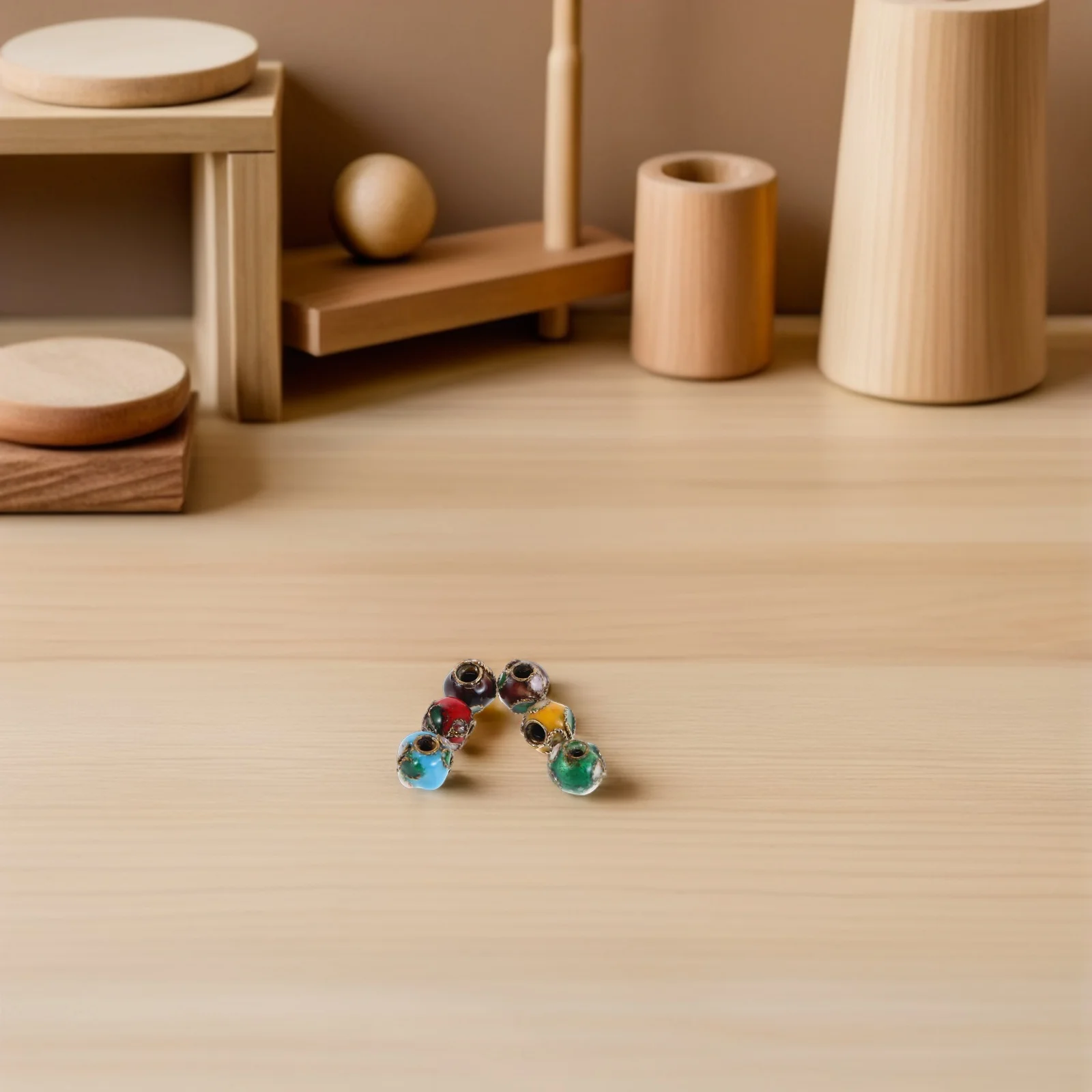 

15pcs Enamel For Jewelry Making: 4Mm Multicolor Round Alloy Spacer Beads Set For Bracelet Necklace Diy Craft Decorative Loose