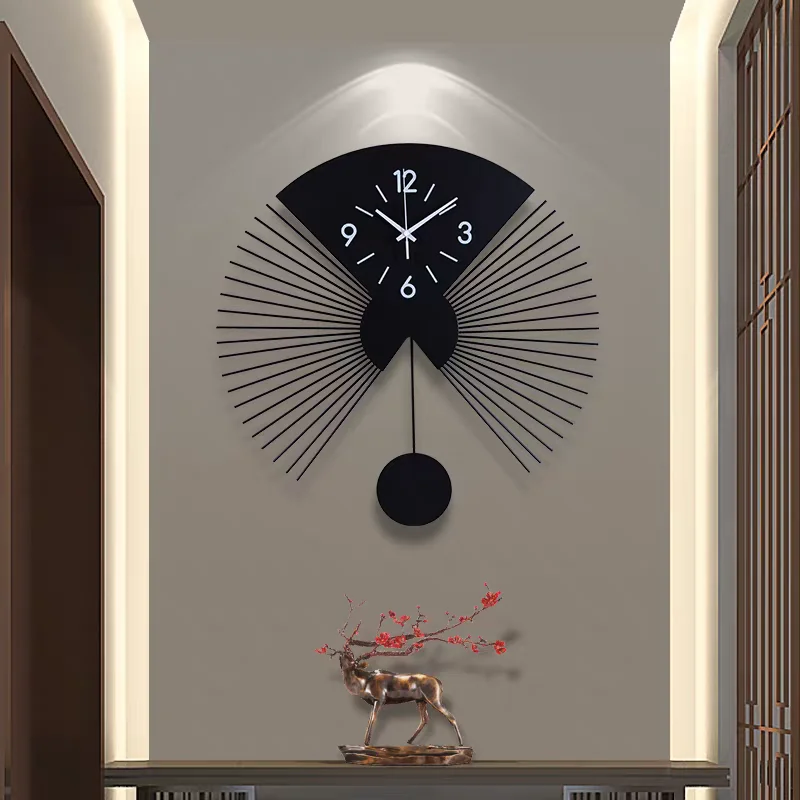 Mechanism Wall Clock Clockwork Mid Century Bedside Accessories Wall Clock Wooden Decoration Interior Dekor Zimmer Home Decor