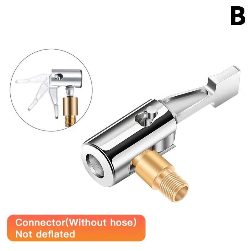 Portable Tire Nozzle Clamp Inflatable Pump Connector Car Tire Air Chuck Inflator Compressor Can Be Deflated Valve Adapter