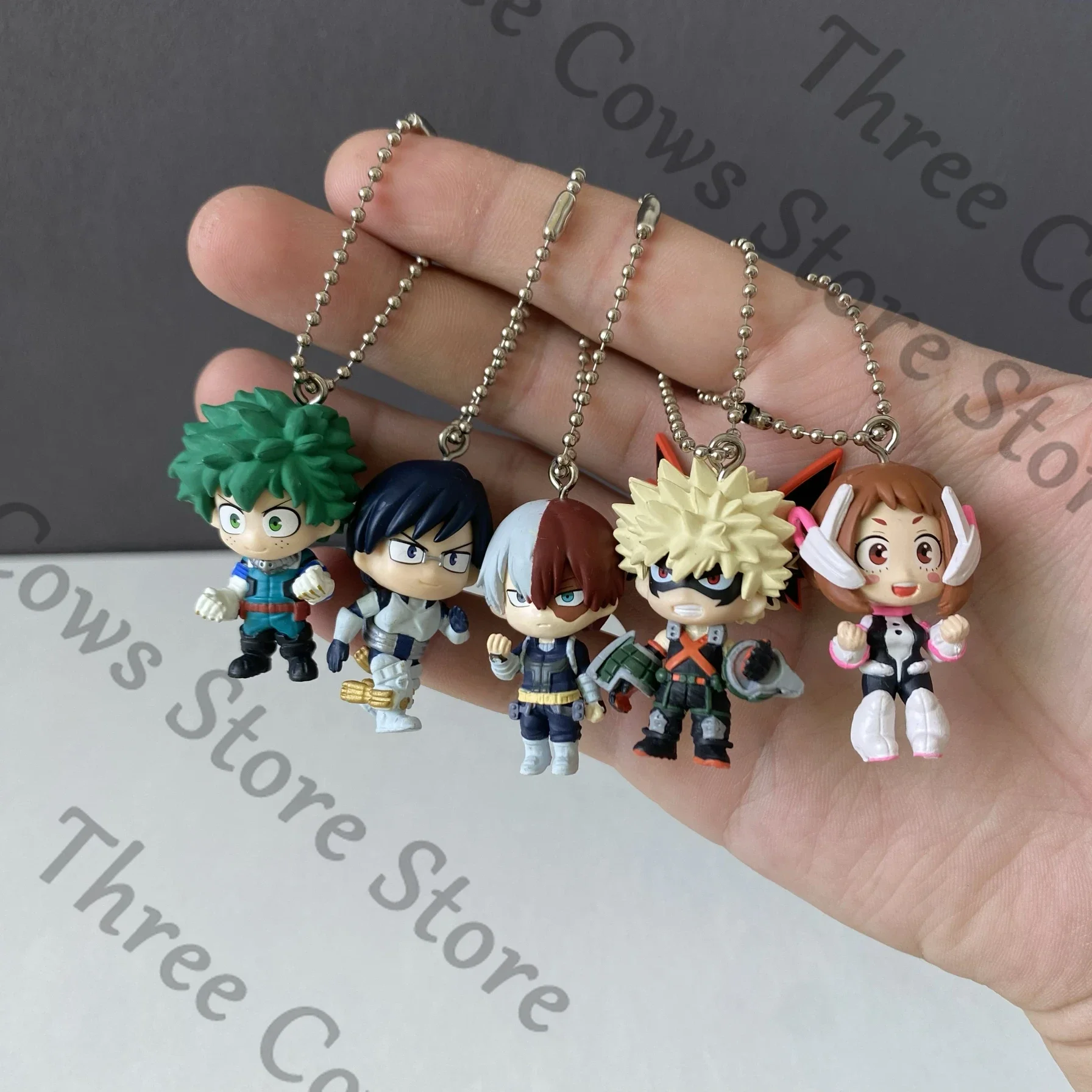 

Anime My Hero Academia Bakugou Katsuki Todoroki Shoto Iida Tenya OCHACO URARAKA Cosplay Garage Kits Pendant Keychain Mascot Gift