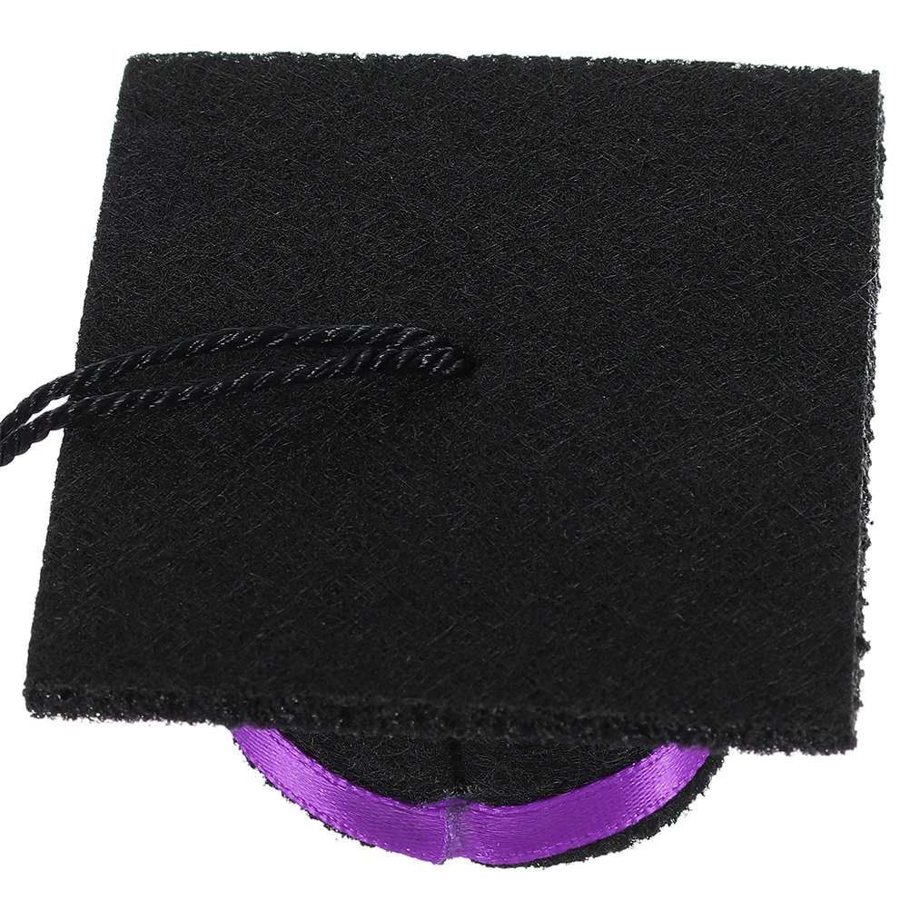 

6pcs Graduation Hat Bottle Caps Mini Wine Bottle Grad Cap Decoration Party Beverage Beer Juice Decorative Doctor Cap Shape