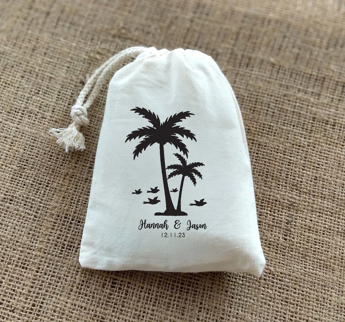 20 PCS Destination Wedding Welcome Bags-Tropical Wedding Favors-Palm Tree Welcome Bags-Beach Wedding Welcome Bag-Destination Wed