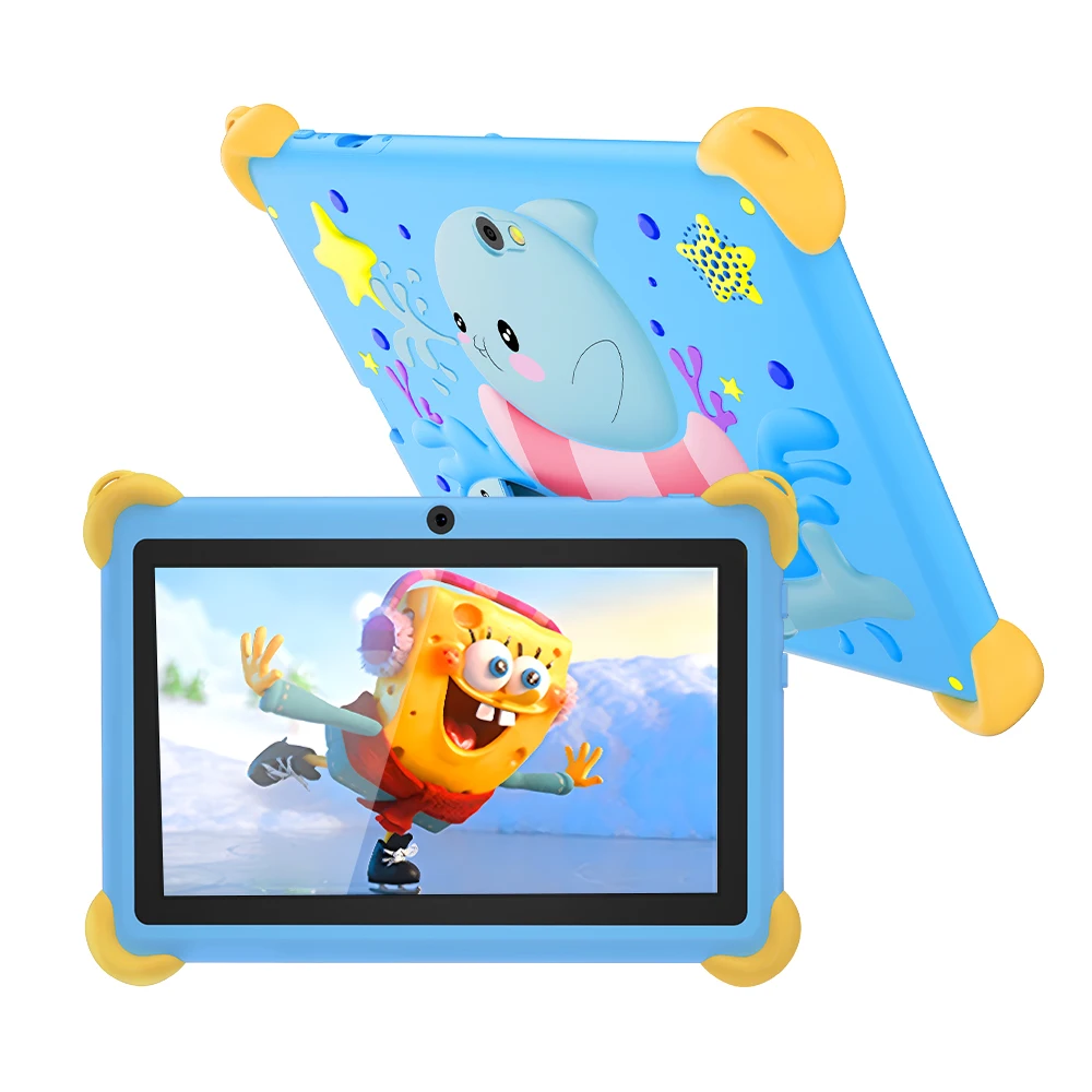 New 7 Inch Global Version WiFi Kids Tablets 4GB+64GB Quad Core Android 12 Learning Education Tablet PC