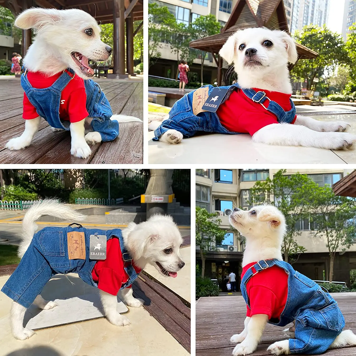 Denim Pet Dog Overalls for French Bulldog Fashion Pet Jean Jumpsuit for Small Medium Dogs Spring Summer Dog Clothes