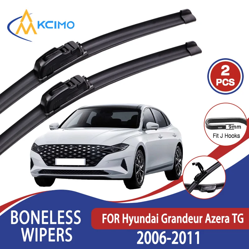 

For Hyundai Grandeur Azera TG 2006-2011 Car Wiper U-type Soft Rubber Boneless Wiper HD Quiet Durable Automotive Wiper 24"+20"