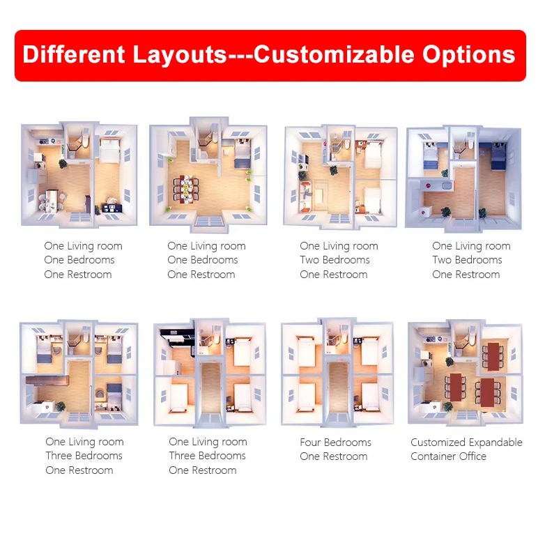 أمريكا 40Ft 20Ft جاهزة المنقولة الحديثة حاوية قابلة للتوسيع منزل 2 3 4 5 غرفة نوم جاهزة الشحن المحمولة المنزل