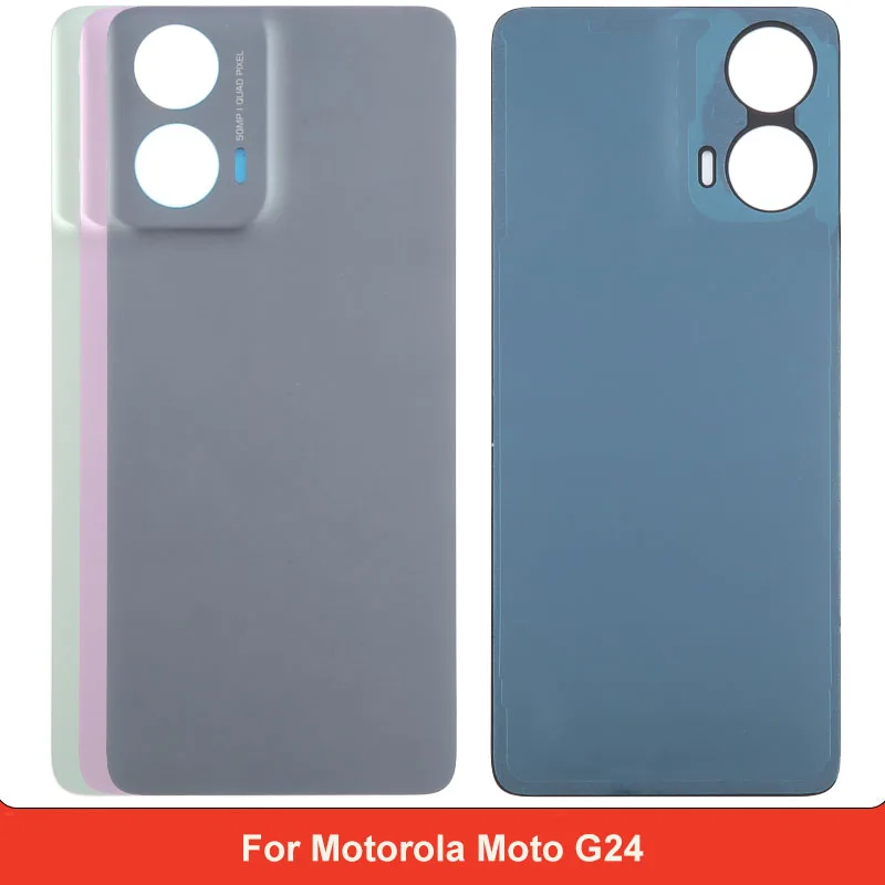 Tampa Traseira da Bateria para Motorola Moto G24 Peça de Reposição para Reparo