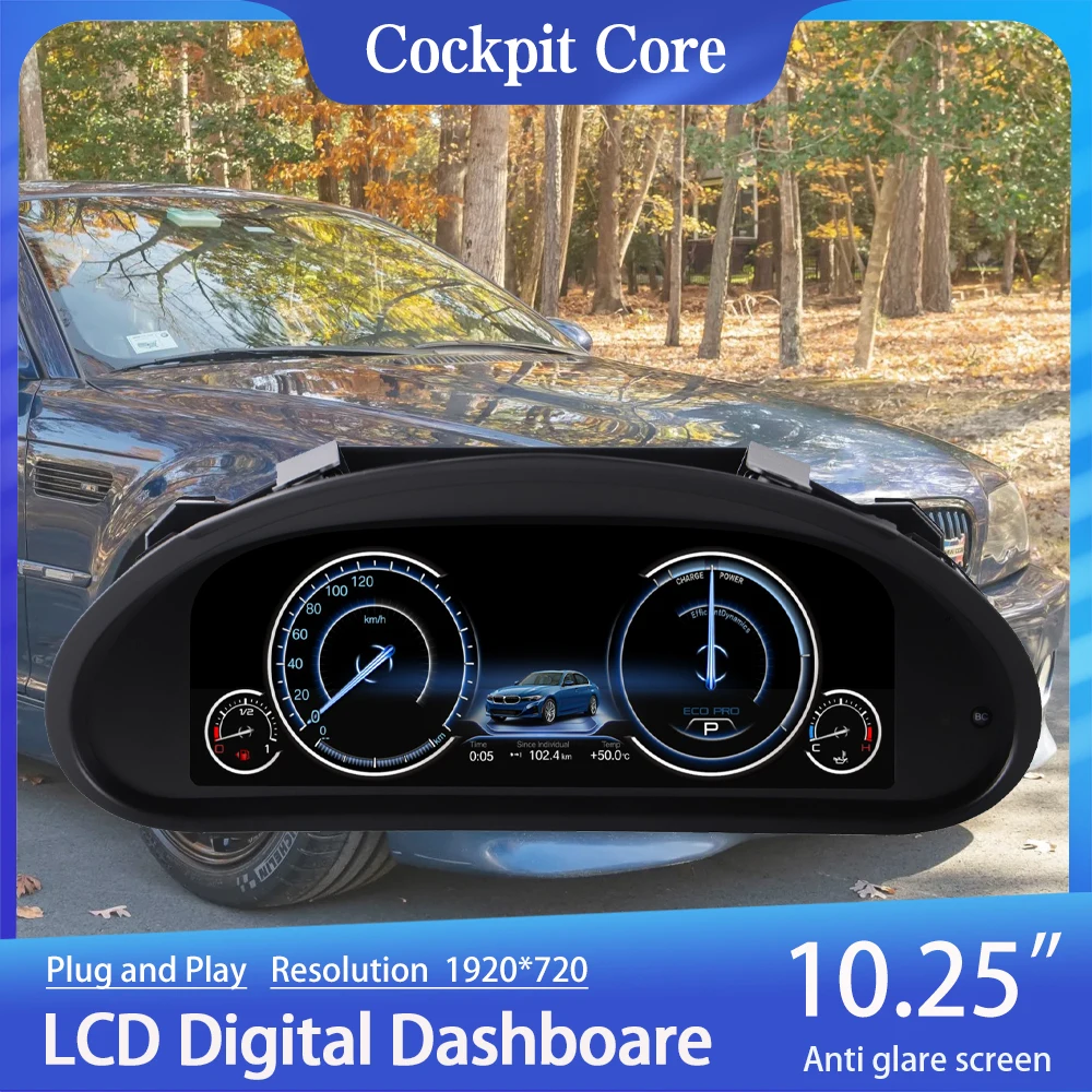 

For BMW 3 Series E46 M3 1998-2006 Car LCD Dashboard Digital Cluster Cockpit Instrument Speedometer Multifunctional