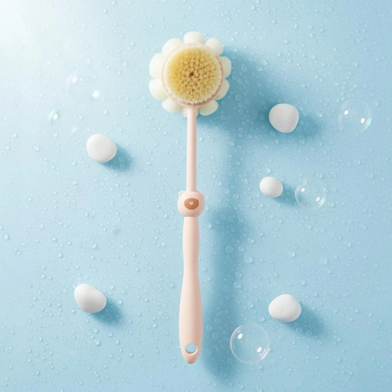 

2-in-1 Shower Brush Easy to Clean Double-Sided Shower Brush Double-Sided Skin Scrubber Rich Lather Individual Wellness Tool