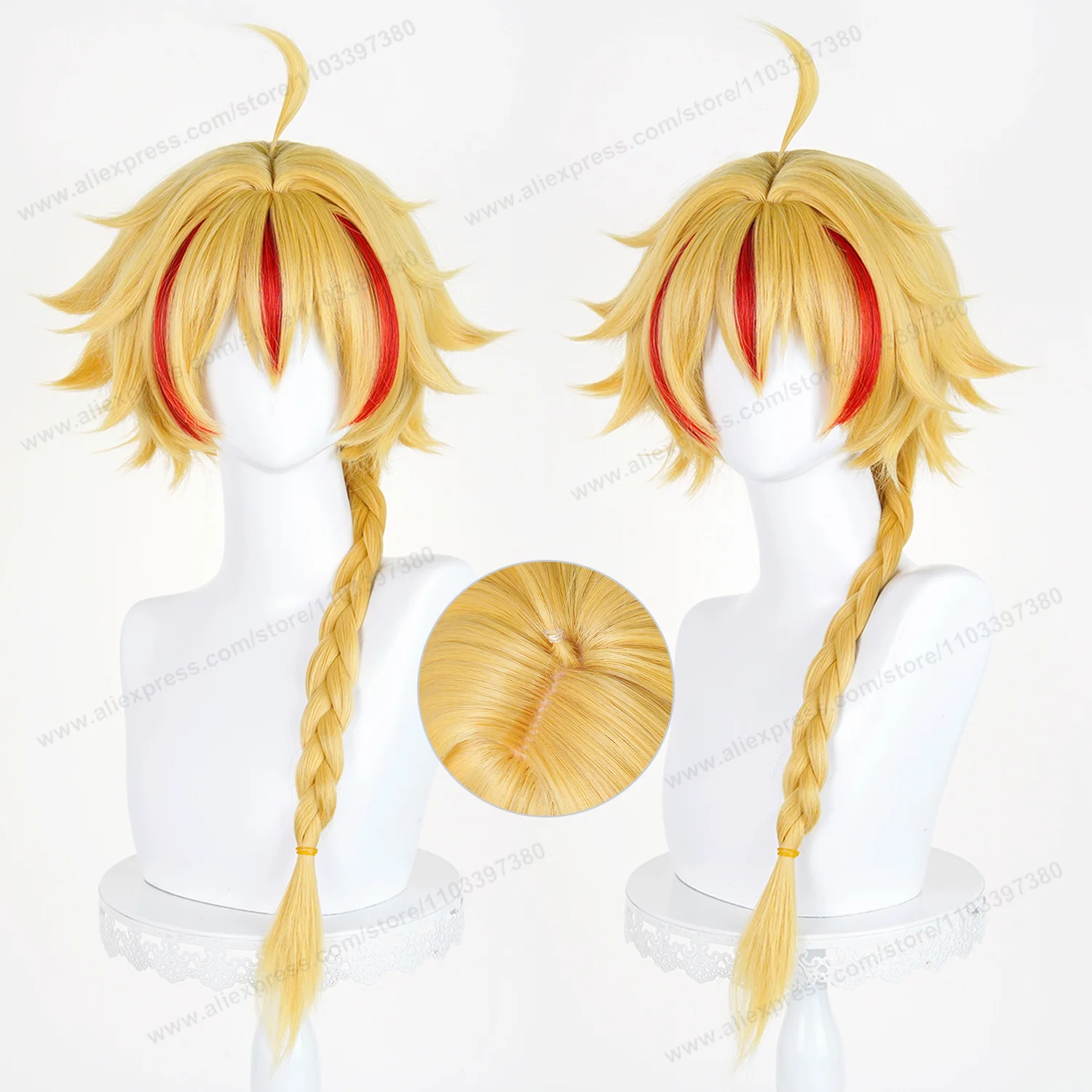 Lion Heart Richard Cosplay Wig 70cm Long Golden Red Man Wigs Anime Cosplay Wig Halloween Heat Resistant Synthetic Hair