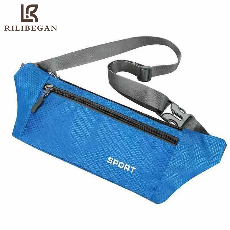 Riñonera informal de nailon para hombre y mujer, bolso de pecho para teléfono, bolsillo para correr, deportivo, multifunción, de viaje