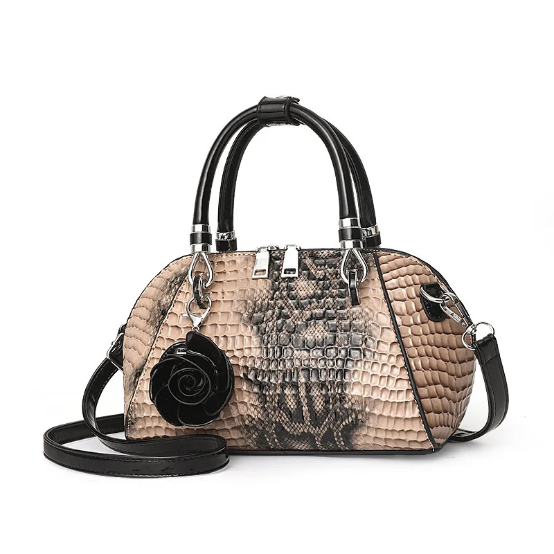 New Snake Skin Pattern Simple Cross Shoulder Large Capacity Fashion PU Women\'s Bag luxury mini bag