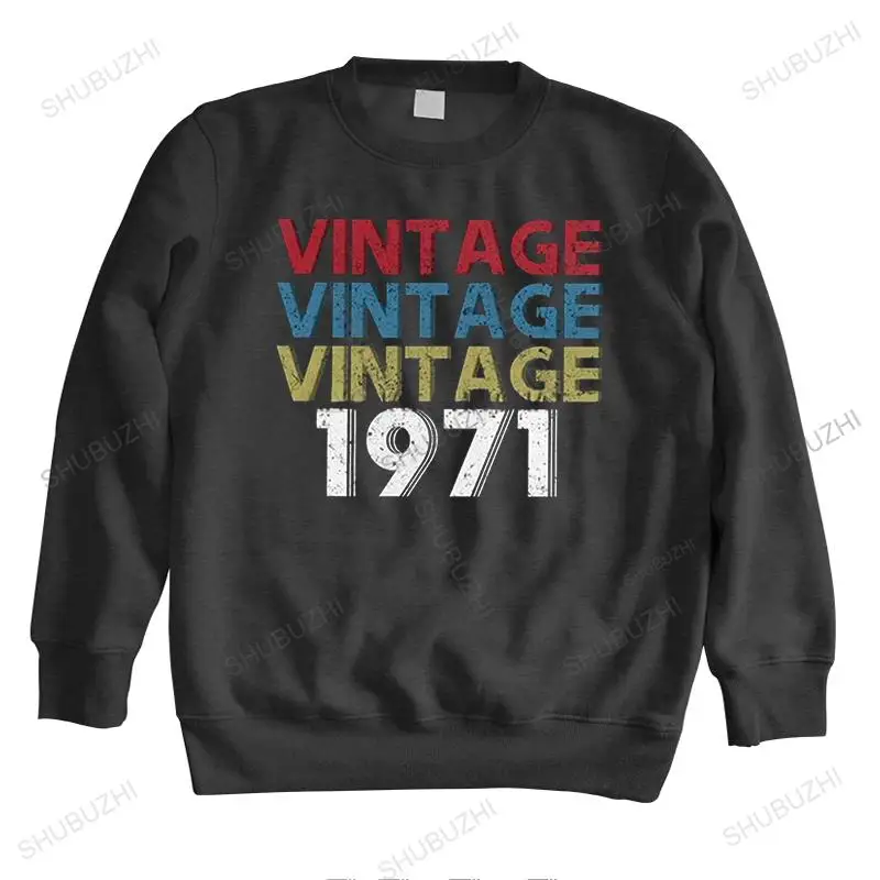 

Classic Retro Vintage 1971 hoodies for Men long sleeve 51th Birthday Gift Fashion hoodie Soft Cotton Slim Fit sweatshirts Merch