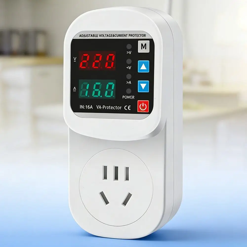 Adjustable Protection Voltage Protector Automatic Reclosing Digital Display Voltage Protection Plug Overcurrent Protection